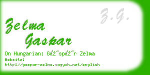 zelma gaspar business card